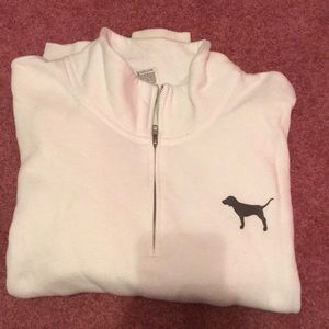 COPY - White PINK quarter zip